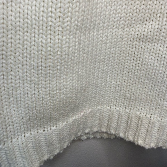 LELIS Sleigh Christmas Sweater Vest Cream Holiday Turtleneck Small - Picture 7 of 8